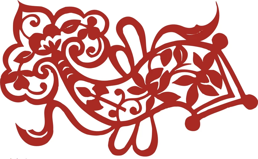 中国风中式传统喜庆民俗人物动物窗花剪纸插画边框AI矢量PNG素材【1785】